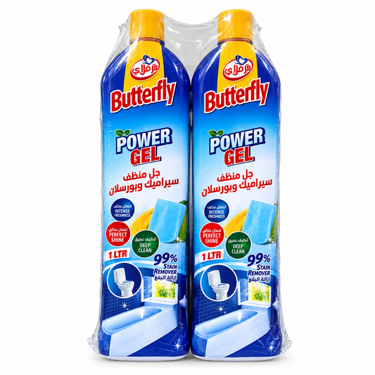 Butterfly Power Gel Ceramic & Porcelain Cleaner 1L – Pack of 2
