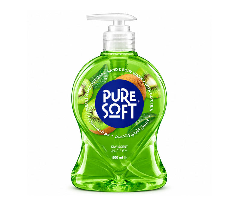 Pure Soft Kiwi Scent Hand & Body Wash with Glycerin 500ml