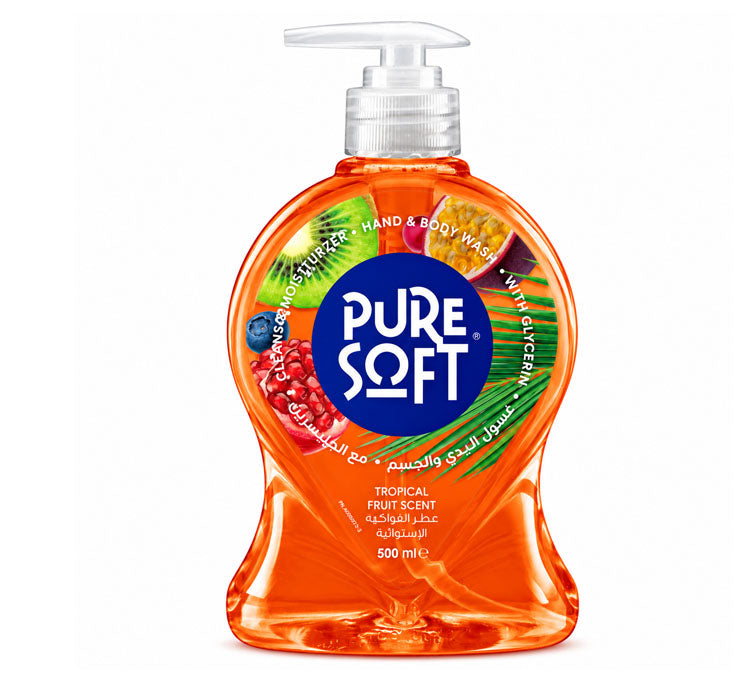 Pure Soft Tropical Fruit Hand & Body Wash 500ml